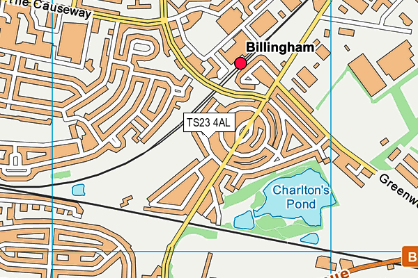 TS23 4AL map - OS VectorMap District (Ordnance Survey)