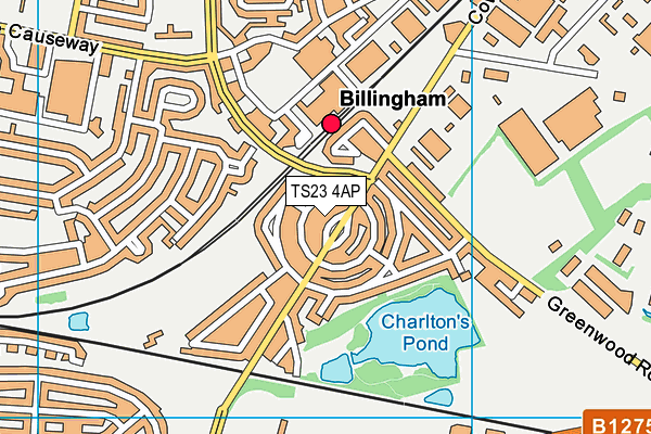 TS23 4AP map - OS VectorMap District (Ordnance Survey)