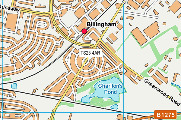 TS23 4AR map - OS VectorMap District (Ordnance Survey)