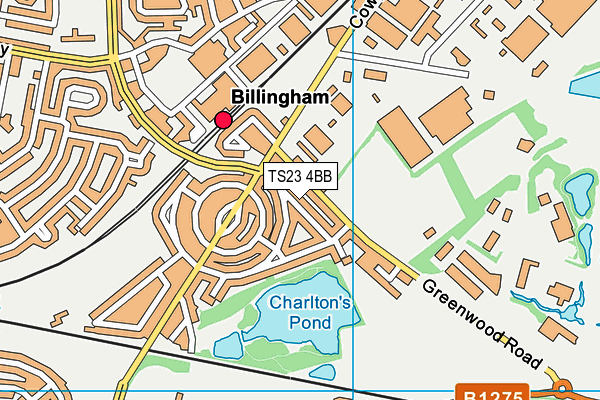 TS23 4BB map - OS VectorMap District (Ordnance Survey)