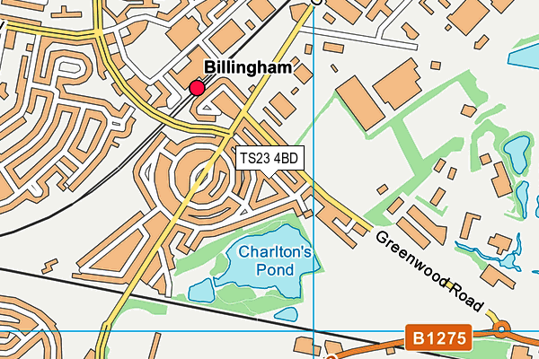 TS23 4BD map - OS VectorMap District (Ordnance Survey)