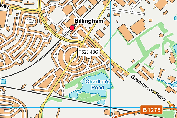 TS23 4BG map - OS VectorMap District (Ordnance Survey)