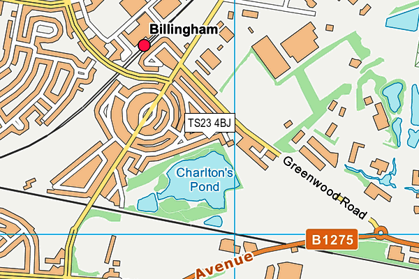 TS23 4BJ map - OS VectorMap District (Ordnance Survey)