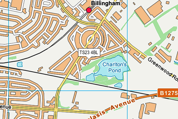 TS23 4BL map - OS VectorMap District (Ordnance Survey)