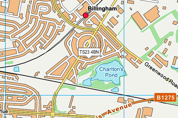 TS23 4BN map - OS VectorMap District (Ordnance Survey)