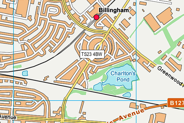 TS23 4BW map - OS VectorMap District (Ordnance Survey)