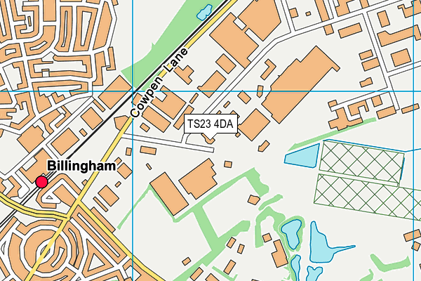 TS23 4DA map - OS VectorMap District (Ordnance Survey)