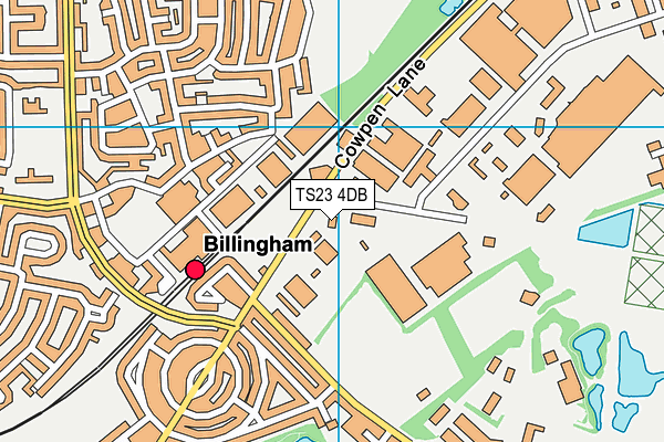 TS23 4DB map - OS VectorMap District (Ordnance Survey)