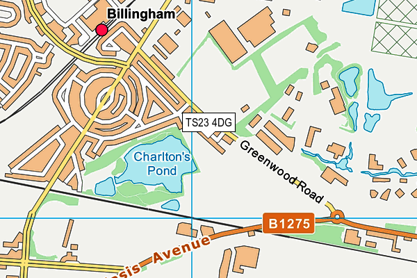 TS23 4DG map - OS VectorMap District (Ordnance Survey)