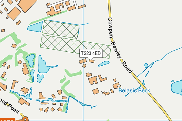 TS23 4ED map - OS VectorMap District (Ordnance Survey)