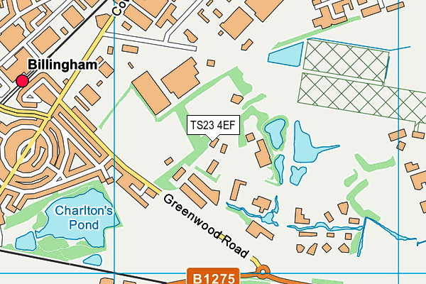 TS23 4EF map - OS VectorMap District (Ordnance Survey)