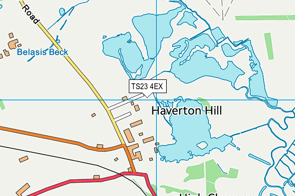 TS23 4EX map - OS VectorMap District (Ordnance Survey)