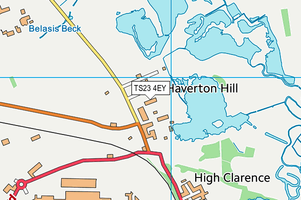 TS23 4EY map - OS VectorMap District (Ordnance Survey)