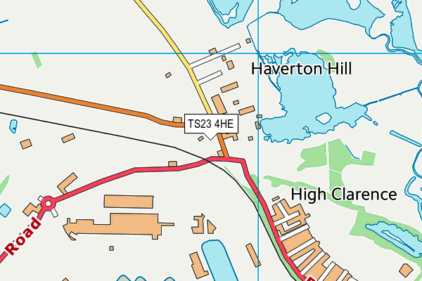 TS23 4HE map - OS VectorMap District (Ordnance Survey)