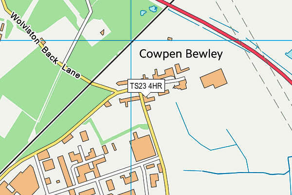 TS23 4HR map - OS VectorMap District (Ordnance Survey)