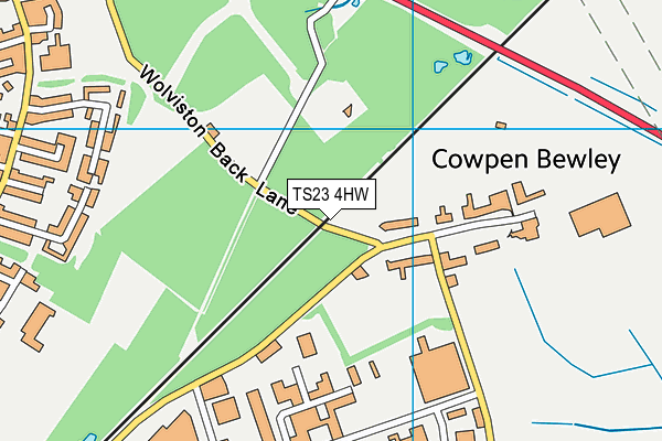 TS23 4HW map - OS VectorMap District (Ordnance Survey)