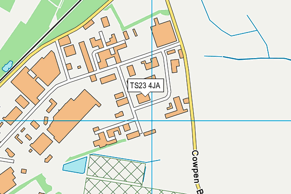TS23 4JA map - OS VectorMap District (Ordnance Survey)