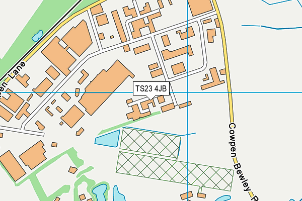 TS23 4JB map - OS VectorMap District (Ordnance Survey)