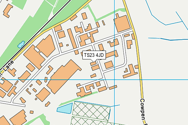 TS23 4JD map - OS VectorMap District (Ordnance Survey)