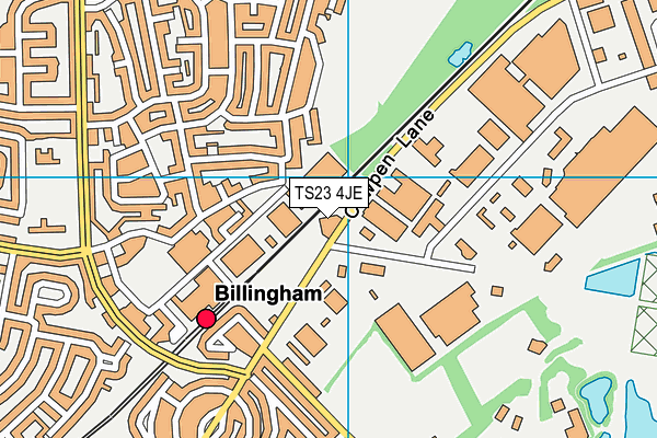 Oxygym Health And Fitness Club (Billingham) (Closed) map (TS23 4JE) - OS VectorMap District (Ordnance Survey)