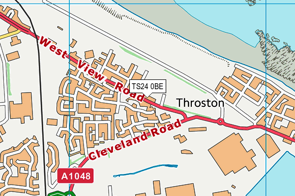 TS24 0BE map - OS VectorMap District (Ordnance Survey)