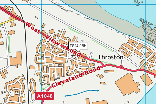 TS24 0BH map - OS VectorMap District (Ordnance Survey)