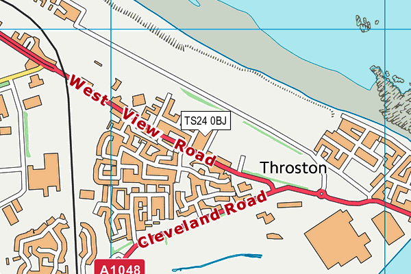 TS24 0BJ map - OS VectorMap District (Ordnance Survey)