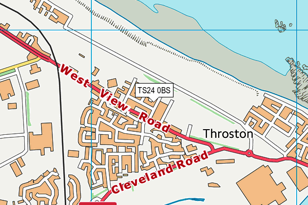 TS24 0BS map - OS VectorMap District (Ordnance Survey)