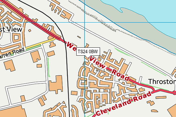 TS24 0BW map - OS VectorMap District (Ordnance Survey)