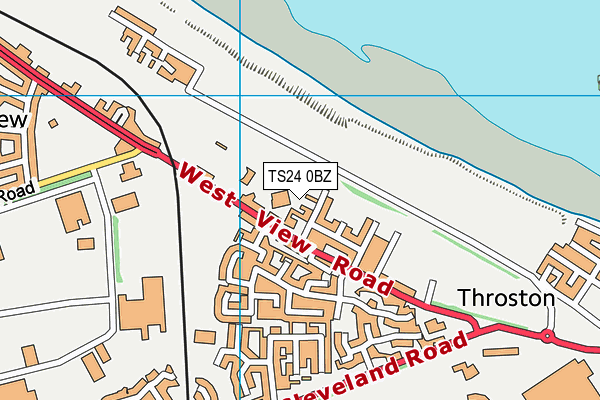 TS24 0BZ map - OS VectorMap District (Ordnance Survey)