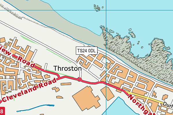 TS24 0DL map - OS VectorMap District (Ordnance Survey)