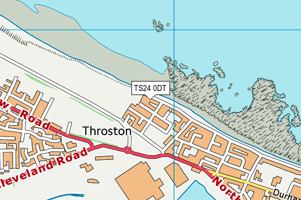 TS24 0DT map - OS VectorMap District (Ordnance Survey)
