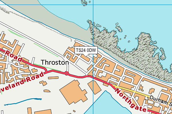 TS24 0DW map - OS VectorMap District (Ordnance Survey)