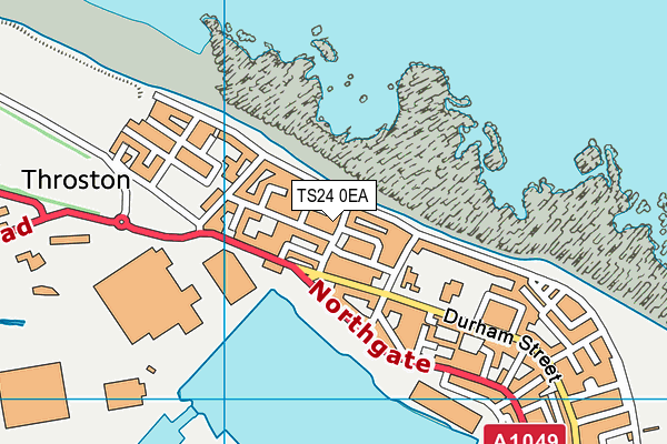 TS24 0EA map - OS VectorMap District (Ordnance Survey)
