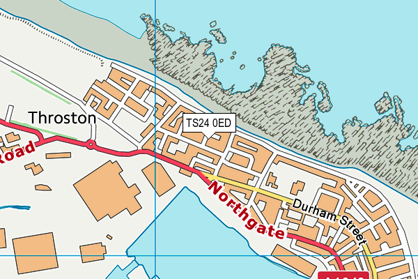 TS24 0ED map - OS VectorMap District (Ordnance Survey)