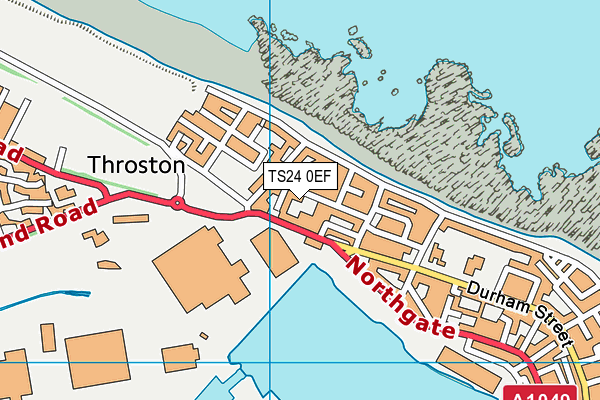 TS24 0EF map - OS VectorMap District (Ordnance Survey)