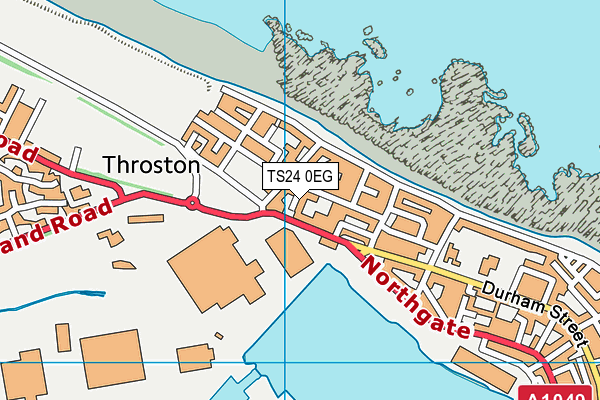 TS24 0EG map - OS VectorMap District (Ordnance Survey)