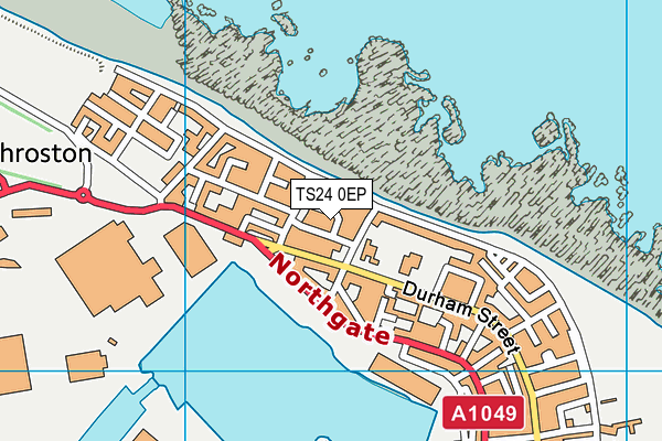 TS24 0EP map - OS VectorMap District (Ordnance Survey)