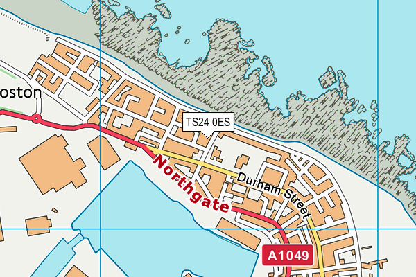 TS24 0ES map - OS VectorMap District (Ordnance Survey)