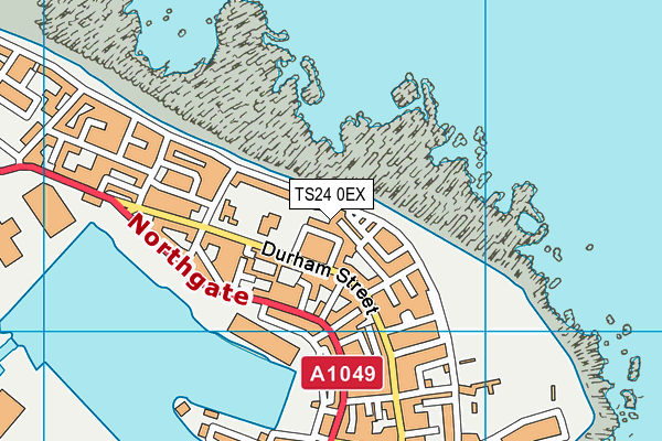 TS24 0EX map - OS VectorMap District (Ordnance Survey)