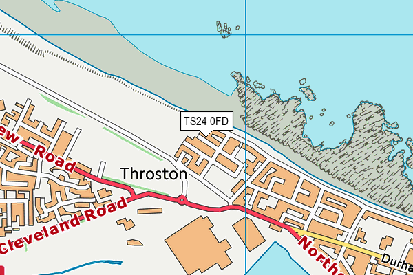 TS24 0FD map - OS VectorMap District (Ordnance Survey)