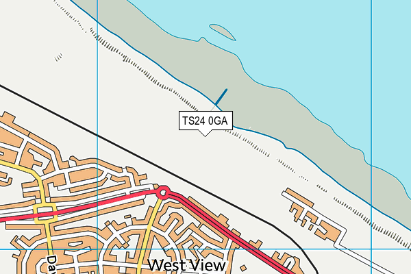 TS24 0GA map - OS VectorMap District (Ordnance Survey)