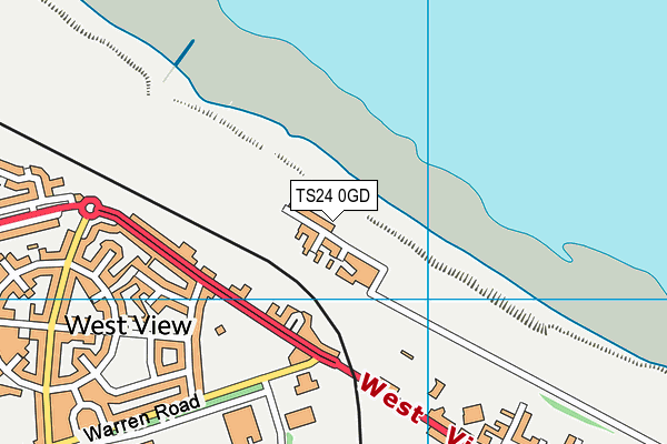 TS24 0GD map - OS VectorMap District (Ordnance Survey)