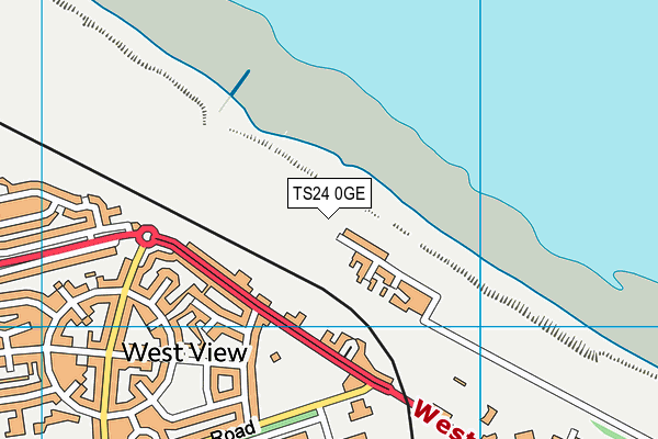 TS24 0GE map - OS VectorMap District (Ordnance Survey)