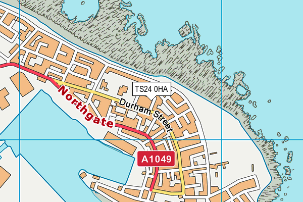 TS24 0HA map - OS VectorMap District (Ordnance Survey)