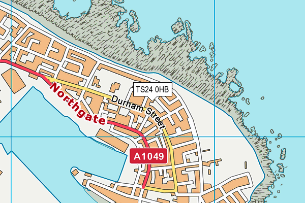 TS24 0HB map - OS VectorMap District (Ordnance Survey)
