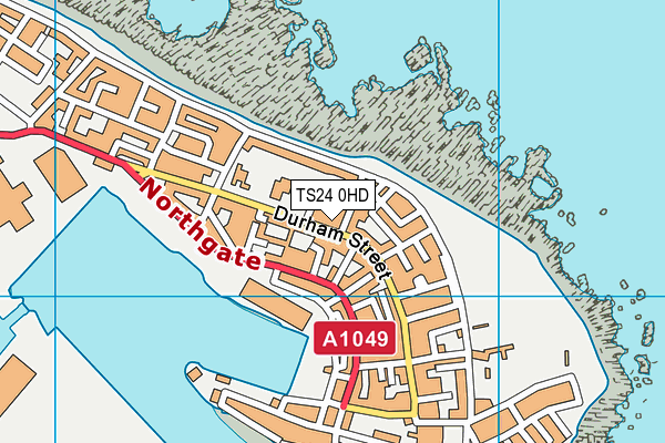 TS24 0HD map - OS VectorMap District (Ordnance Survey)