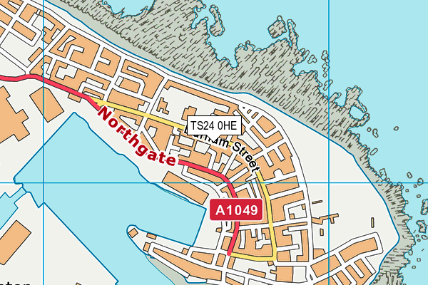 TS24 0HE map - OS VectorMap District (Ordnance Survey)