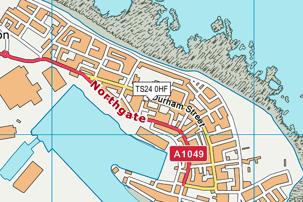 TS24 0HF map - OS VectorMap District (Ordnance Survey)