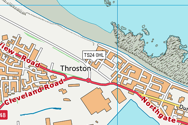 TS24 0HL map - OS VectorMap District (Ordnance Survey)